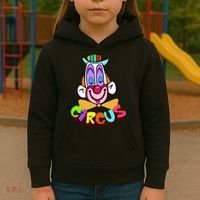 Funny Clown Circus Face Funny Retro Kids Hoodie thumb 3