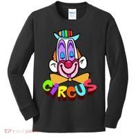 Funny Clown Circus Face Funny Retro Kids Long Sleeve Shirt thumb 0