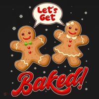 Funny Cute Christmas Let's Get Baked Gingerbread Cookies Doggie Tank thumb 4