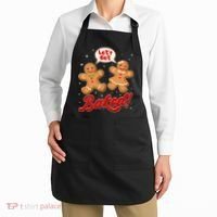 Funny Cute Christmas Let's Get Baked Gingerbread Cookies Apron thumb 2