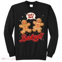 Funny Cute Christmas Let's Get Baked Gingerbread Cookies Sweatshirt thumb 0