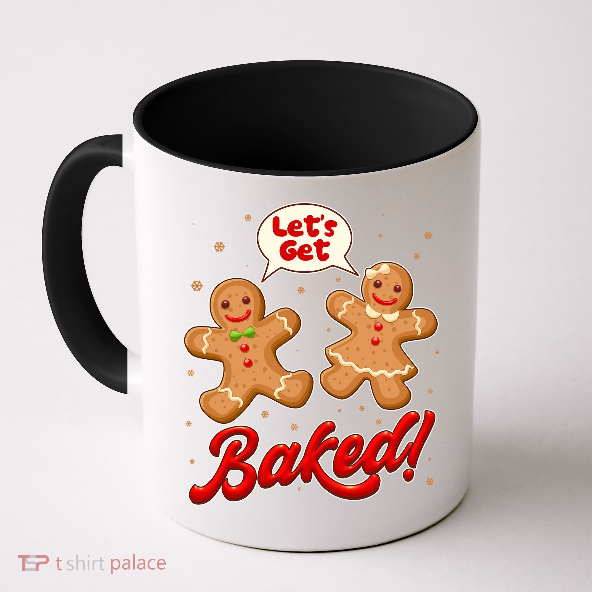 Funny Cute Christmas Let's Get Baked Gingerbread Cookies Coffee Mug