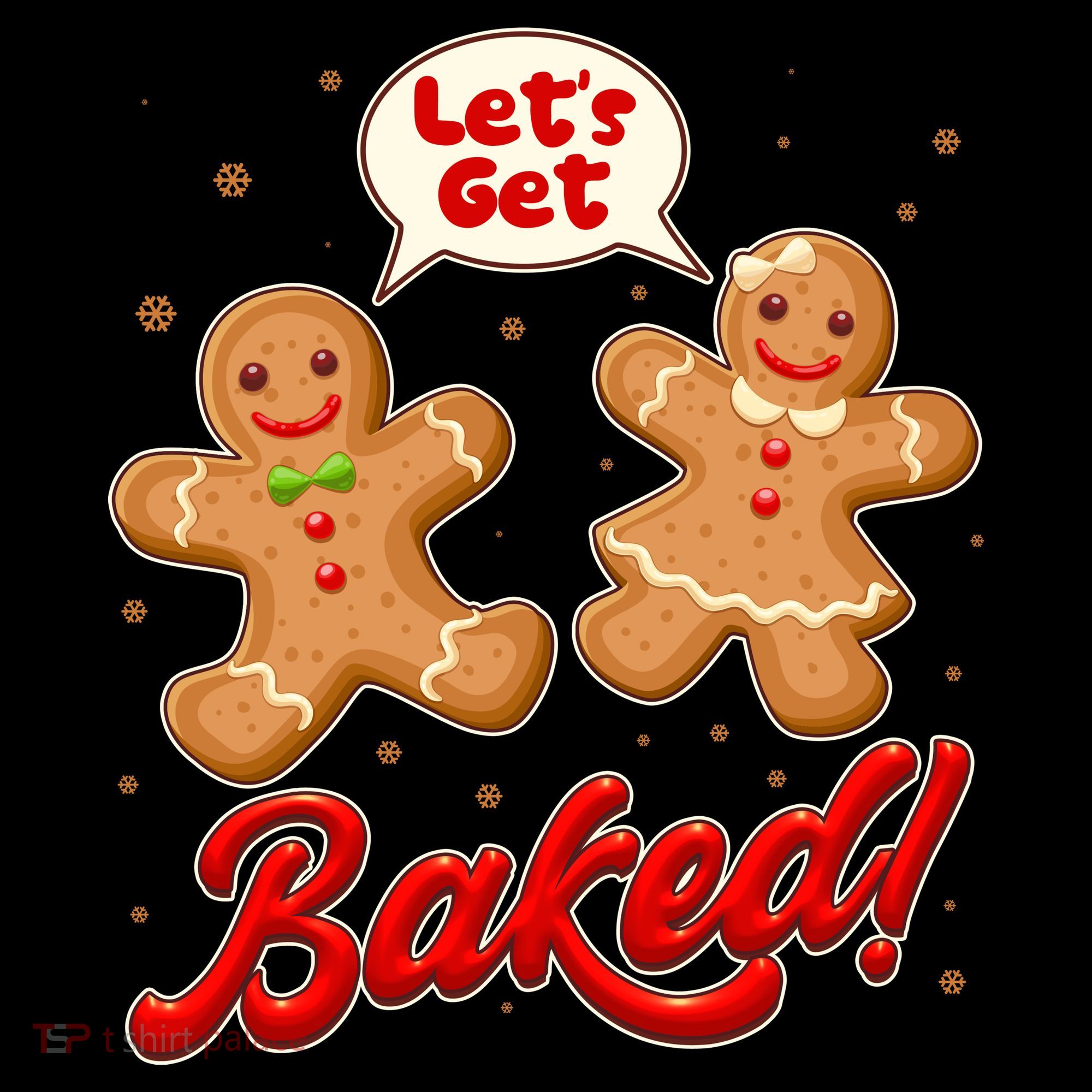 Funny Cute Christmas Let's Get Baked Gingerbread Cookies Coffee Mug