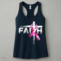 Faith Christian Cross Jesus Pink Ribbon Breast Cancer Women's Tank Top thumb 3
