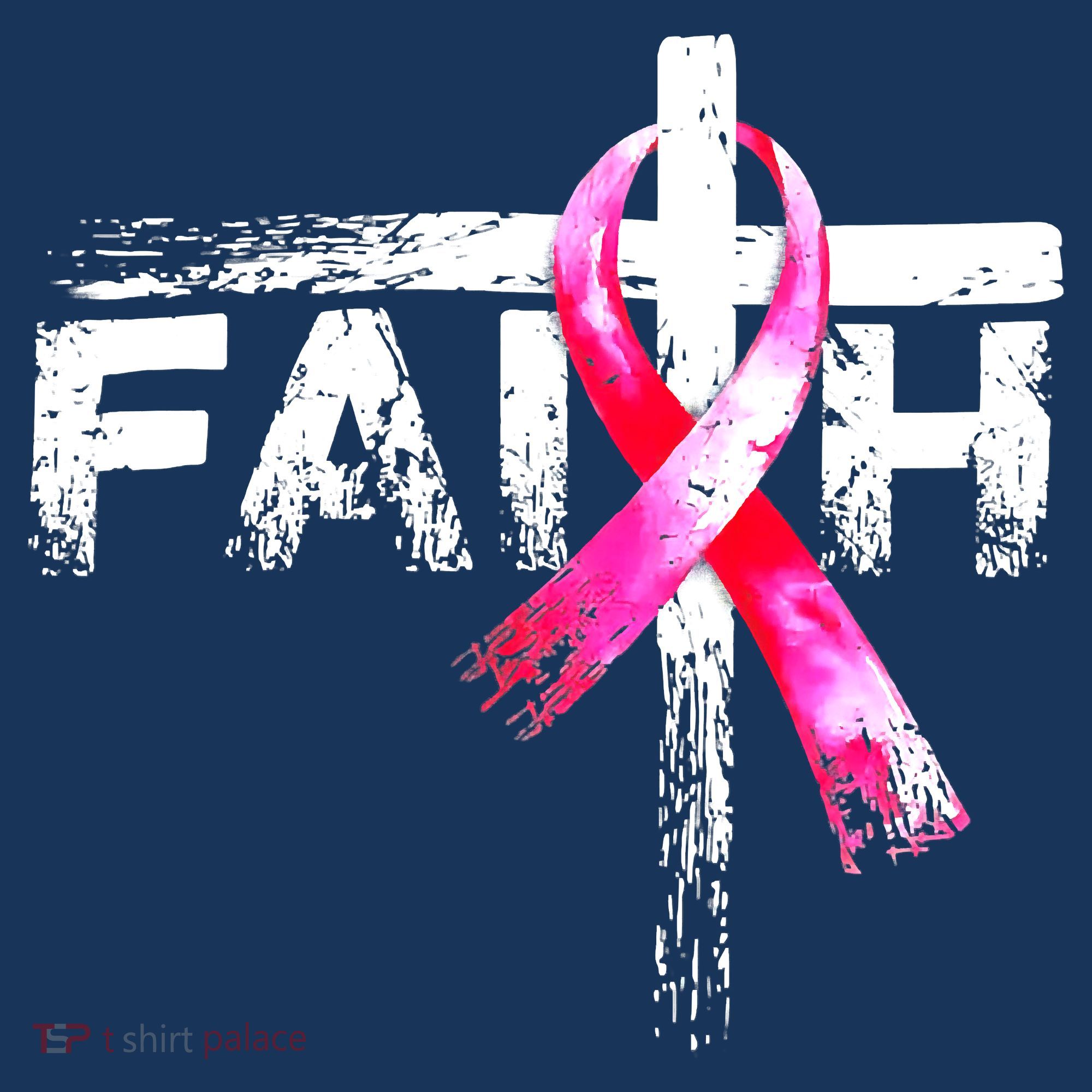 Faith Christian Cross Jesus Pink Ribbon Breast Cancer Women's Tank Top