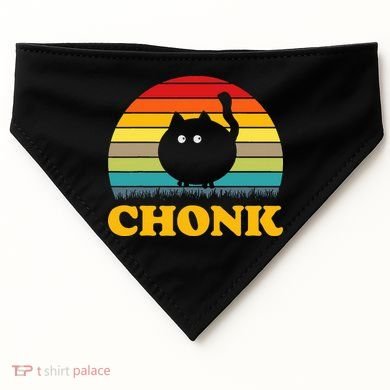 Funny Cat Chonk USA-Made Doggie Bandana