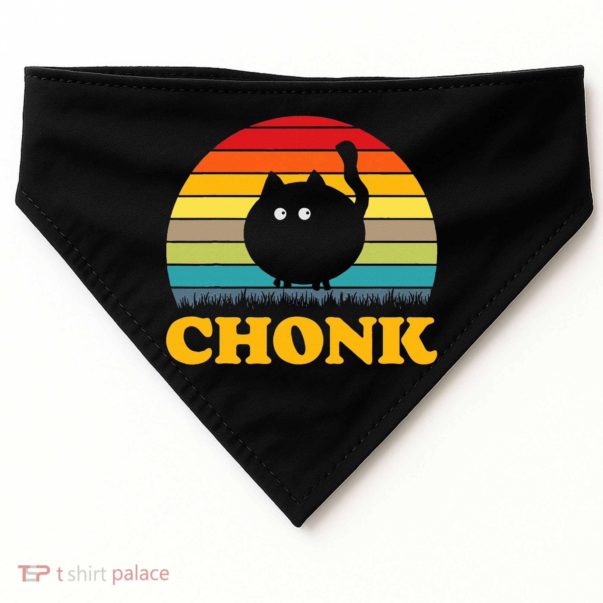 Funny Cat Chonk USA-Made Doggie Bandana