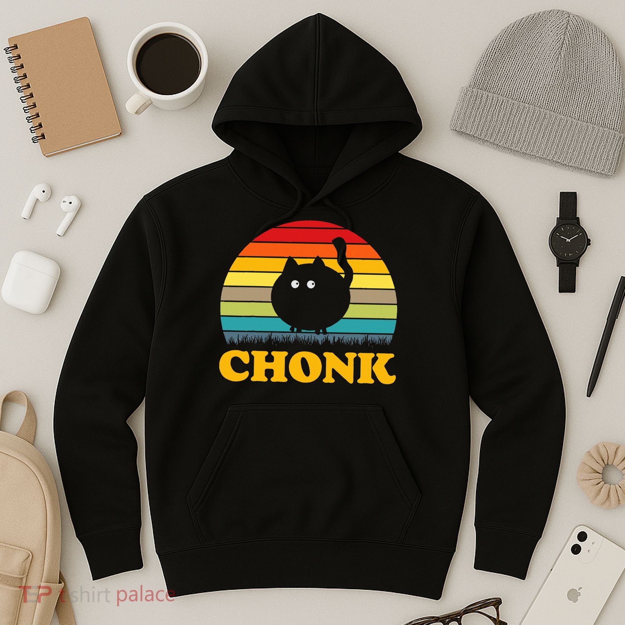 Funny Cat Chonk Hoodie