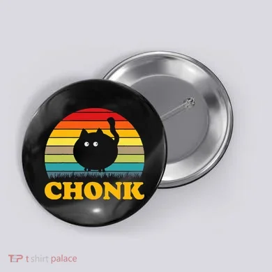 Funny Cat Chonk Button