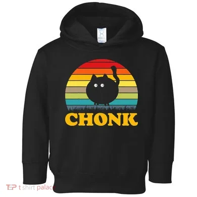 Funny Cat Chonk Toddler Hoodie