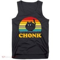 Funny Cat Chonk Tank Top thumb 0