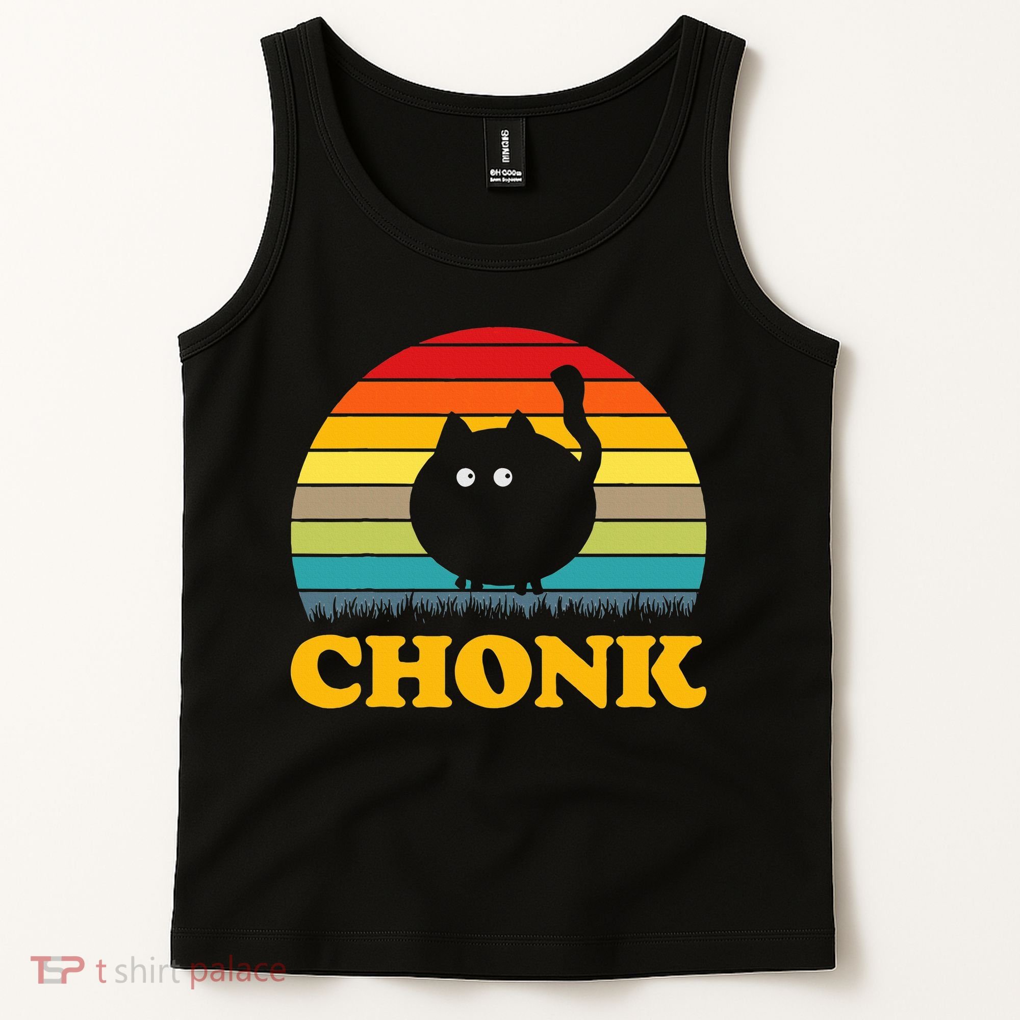 Funny Cat Chonk Tank Top