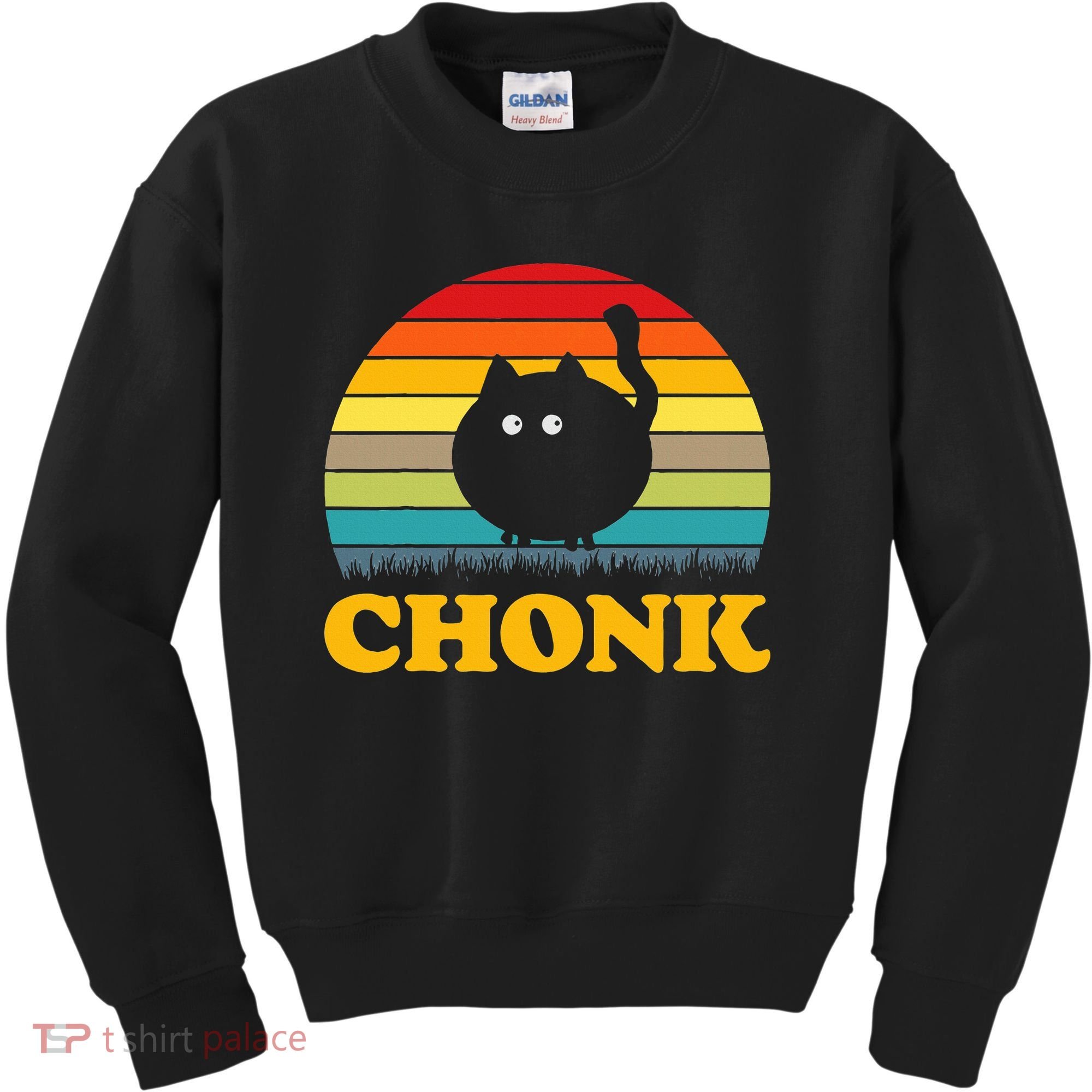 Funny Cat Chonk Kids Sweatshirt