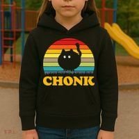 Funny Cat Chonk Kids Hoodie thumb 3