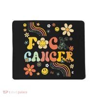 F Ck Cancer Groovy Retro Flower Awareness Against Cancer Mousepad thumb 0