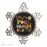 F Ck Cancer Groovy Retro Flower Awareness Against Cancer Ornament thumb 0