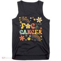 F Ck Cancer Groovy Retro Flower Awareness Against Cancer Tank Top thumb 0