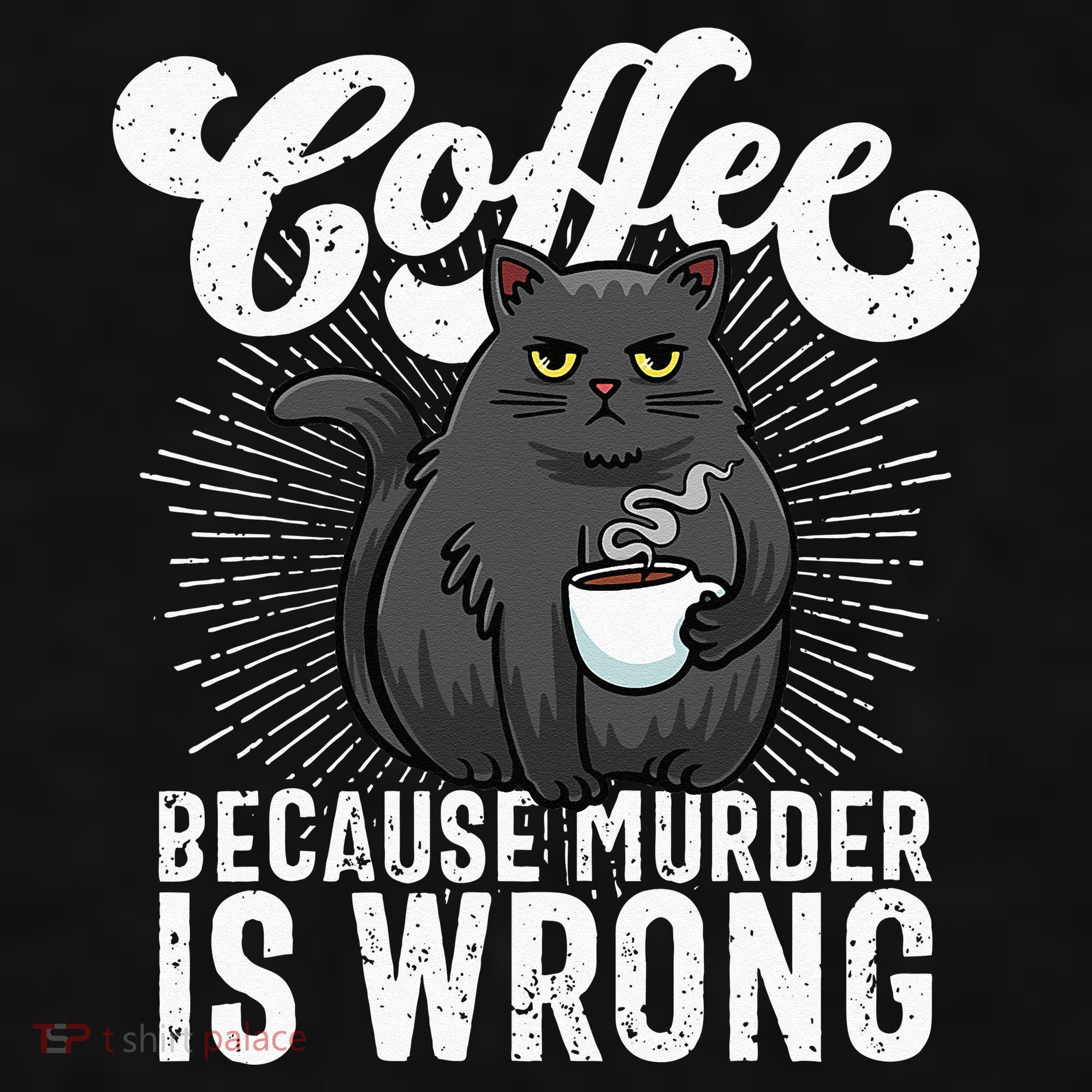 Funny Coffee  Coffee Lover  Cute Cat Ladies PosiCharge Tri-Blend Wicking Tank