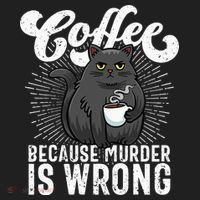 Funny Coffee  Coffee Lover  Cute Cat Women's Sweatshirt thumb 2