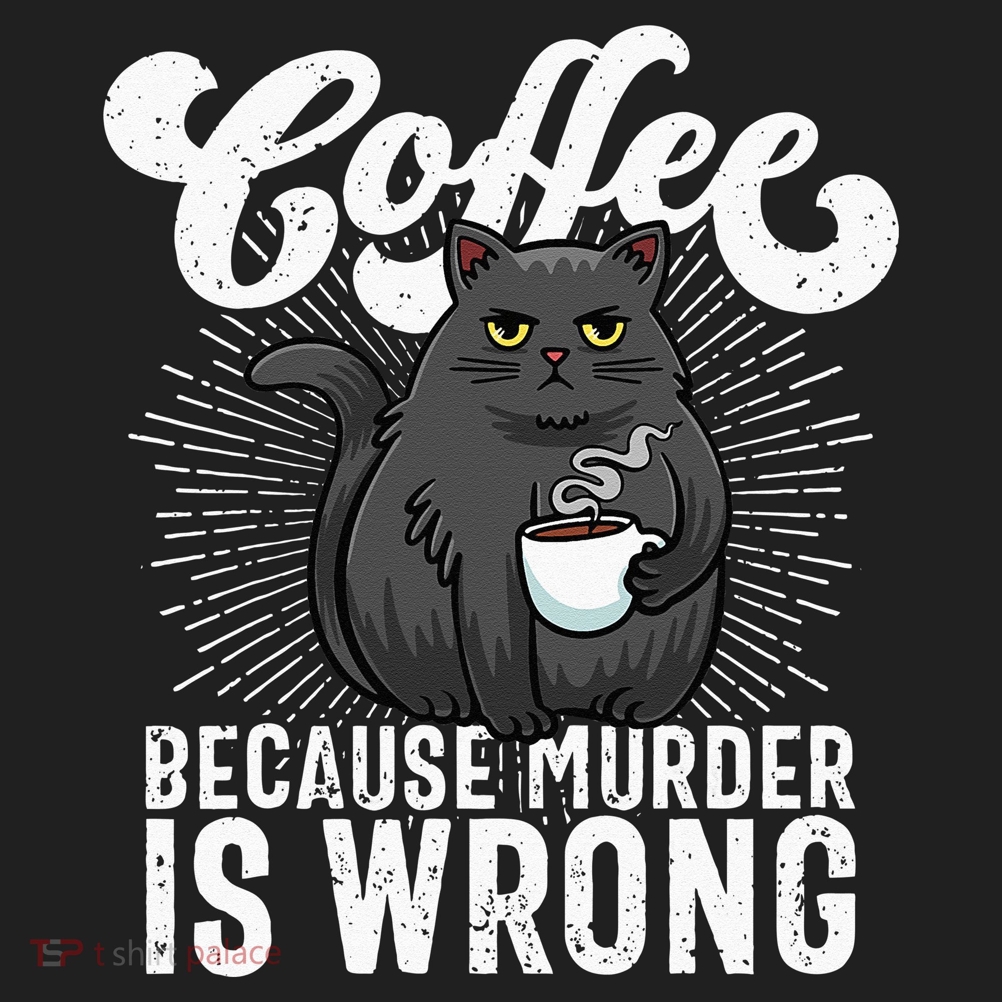 Funny Coffee  Coffee Lover  Cute Cat Women's Sweatshirt