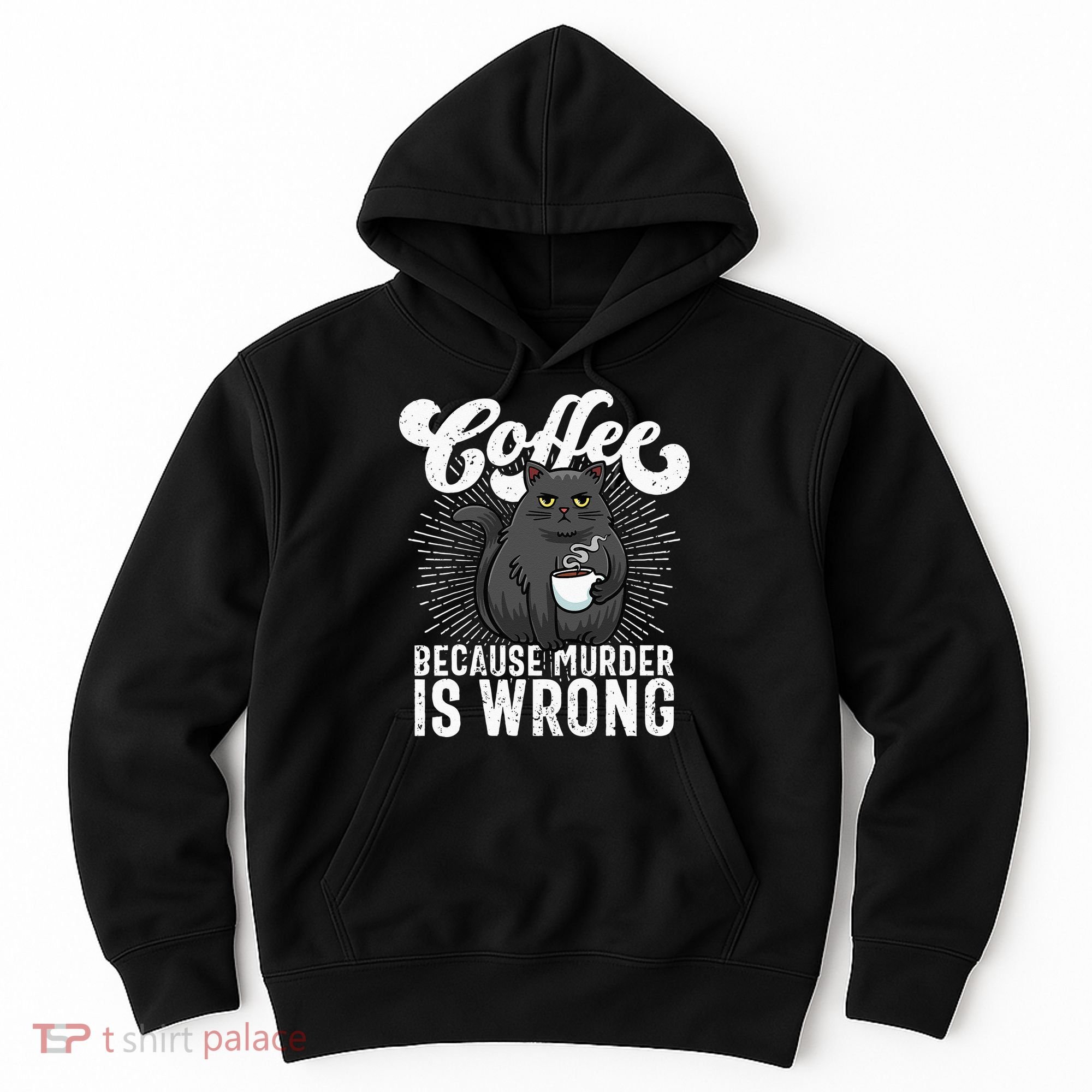 Funny Coffee  Coffee Lover  Cute Cat Hoodie