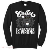 Funny Coffee  Coffee Lover  Cute Cat Sweatshirt thumb 0