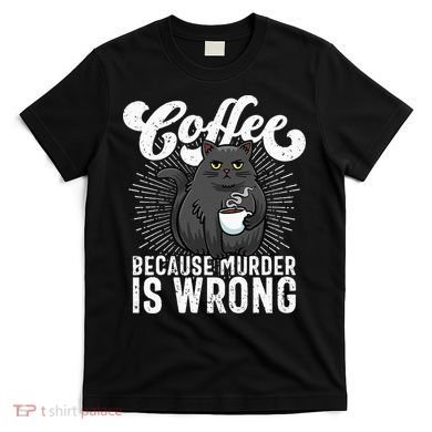 Funny Coffee  Coffee Lover  Cute Cat T-Shirt