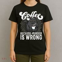 Funny Coffee  Coffee Lover  Cute Cat T-Shirt thumb 4