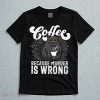 Funny Coffee  Coffee Lover  Cute Cat T-Shirt thumb 5