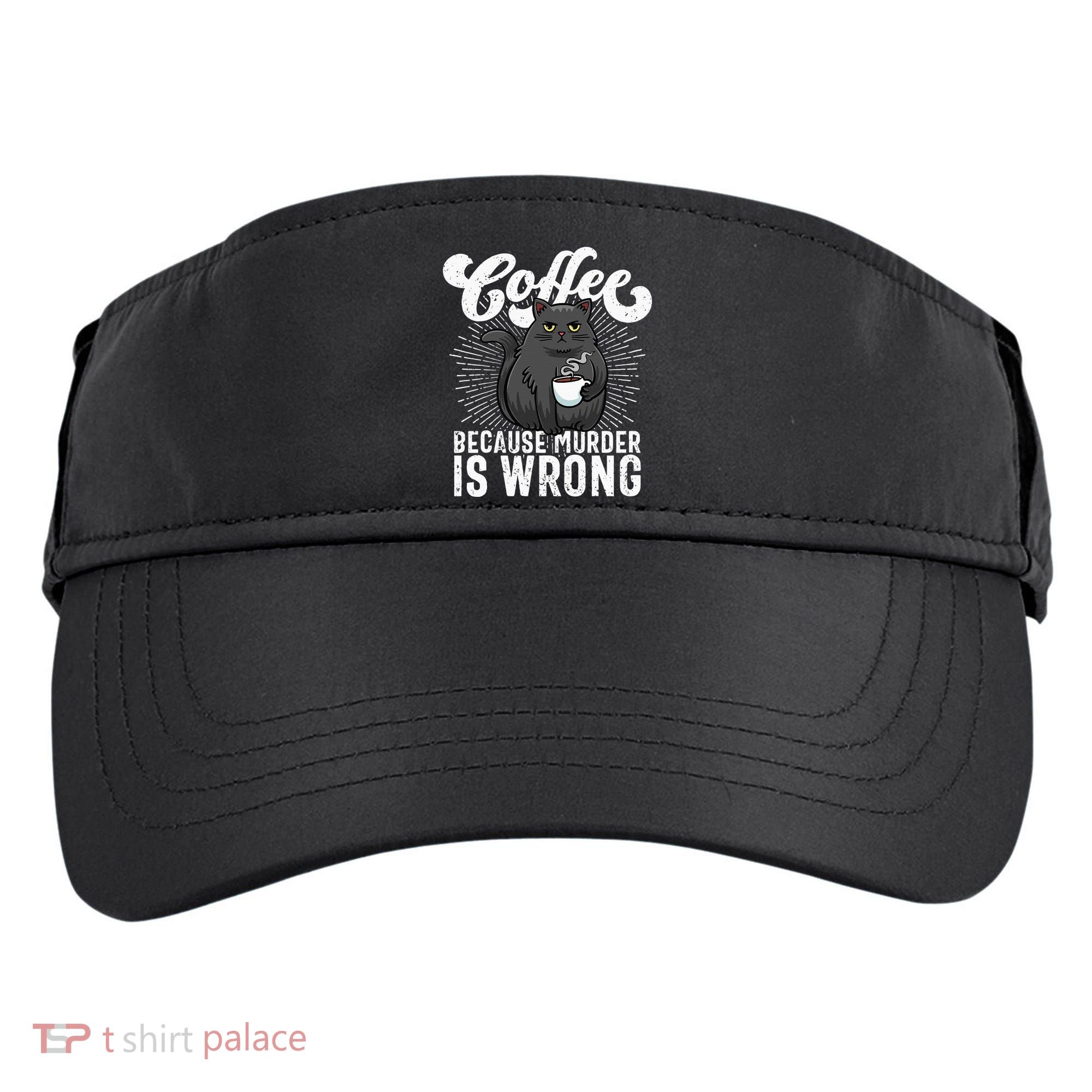 Funny Coffee  Coffee Lover  Cute Cat Adult Drive Performance Visor