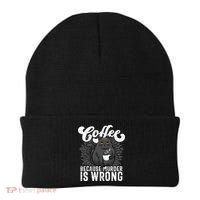 Funny Coffee  Coffee Lover  Cute Cat Beanie thumb 0