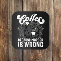 Funny Coffee  Coffee Lover  Cute Cat Coaster thumb 0