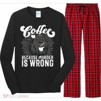 Funny Coffee  Coffee Lover  Cute Cat Long Sleeve Pajama Set thumb 0