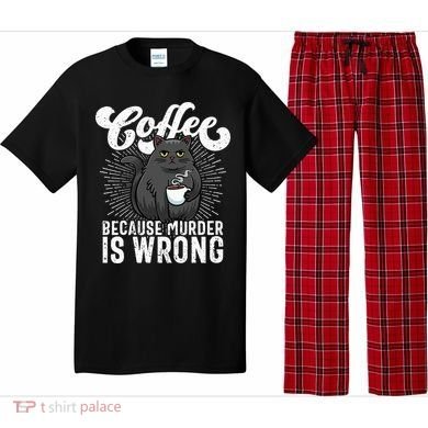 Funny Coffee  Coffee Lover  Cute Cat Pajama Set