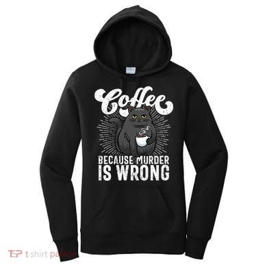 Funny Coffee  Coffee Lover  Cute Cat Women's Hoodie