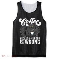 Funny Coffee  Coffee Lover  Cute Cat Mesh Reversible Basketball Jersey Tank thumb 0