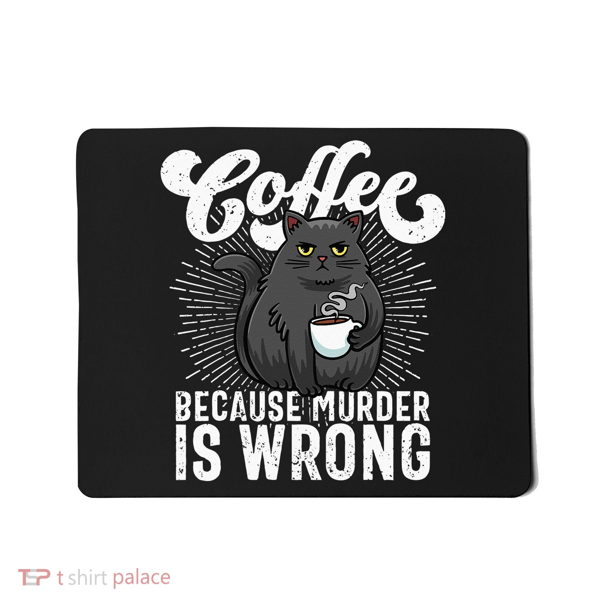 Funny Coffee  Coffee Lover  Cute Cat Mousepad