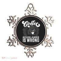 Funny Coffee  Coffee Lover  Cute Cat Ornament thumb 0