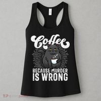 Funny Coffee  Coffee Lover  Cute Cat Women's Tank Top thumb 3