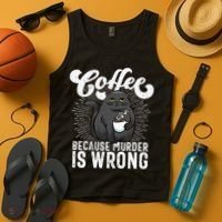 Funny Coffee  Coffee Lover  Cute Cat Tank Top thumb 4