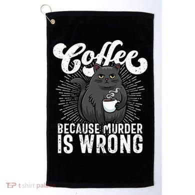 Funny Coffee  Coffee Lover  Cute Cat Golf Towel