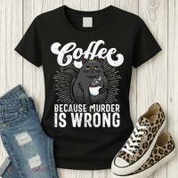 Funny Coffee  Coffee Lover  Cute Cat Women's T-Shirt thumb 3