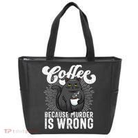 Funny Coffee  Coffee Lover  Cute Cat Tote Bag thumb 0