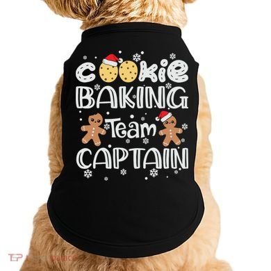 Funny Christmas Cookie Baking Team Captain Gingerbread Xmas Doggie Tank