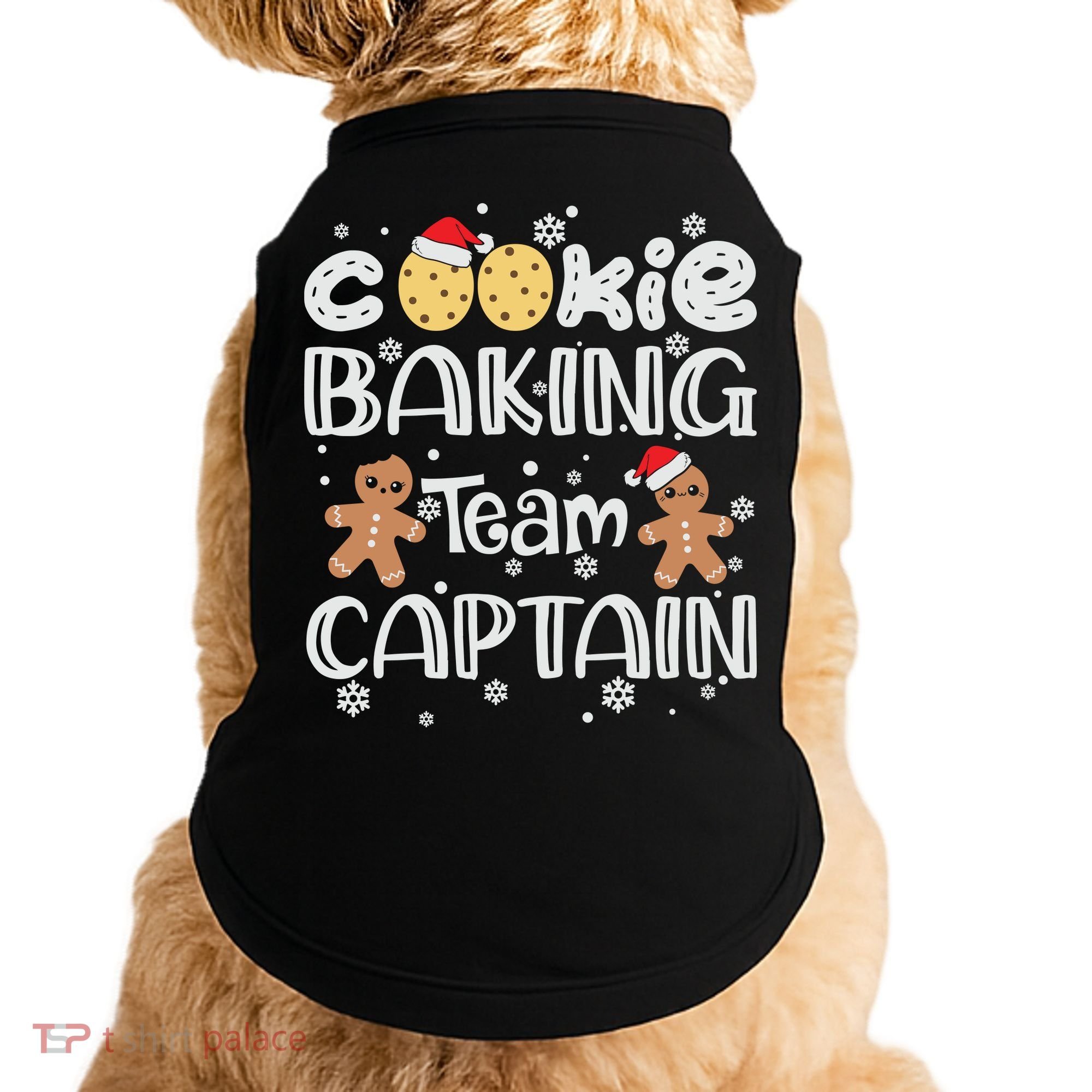 Funny Christmas Cookie Baking Team Captain Gingerbread Xmas Doggie Tank