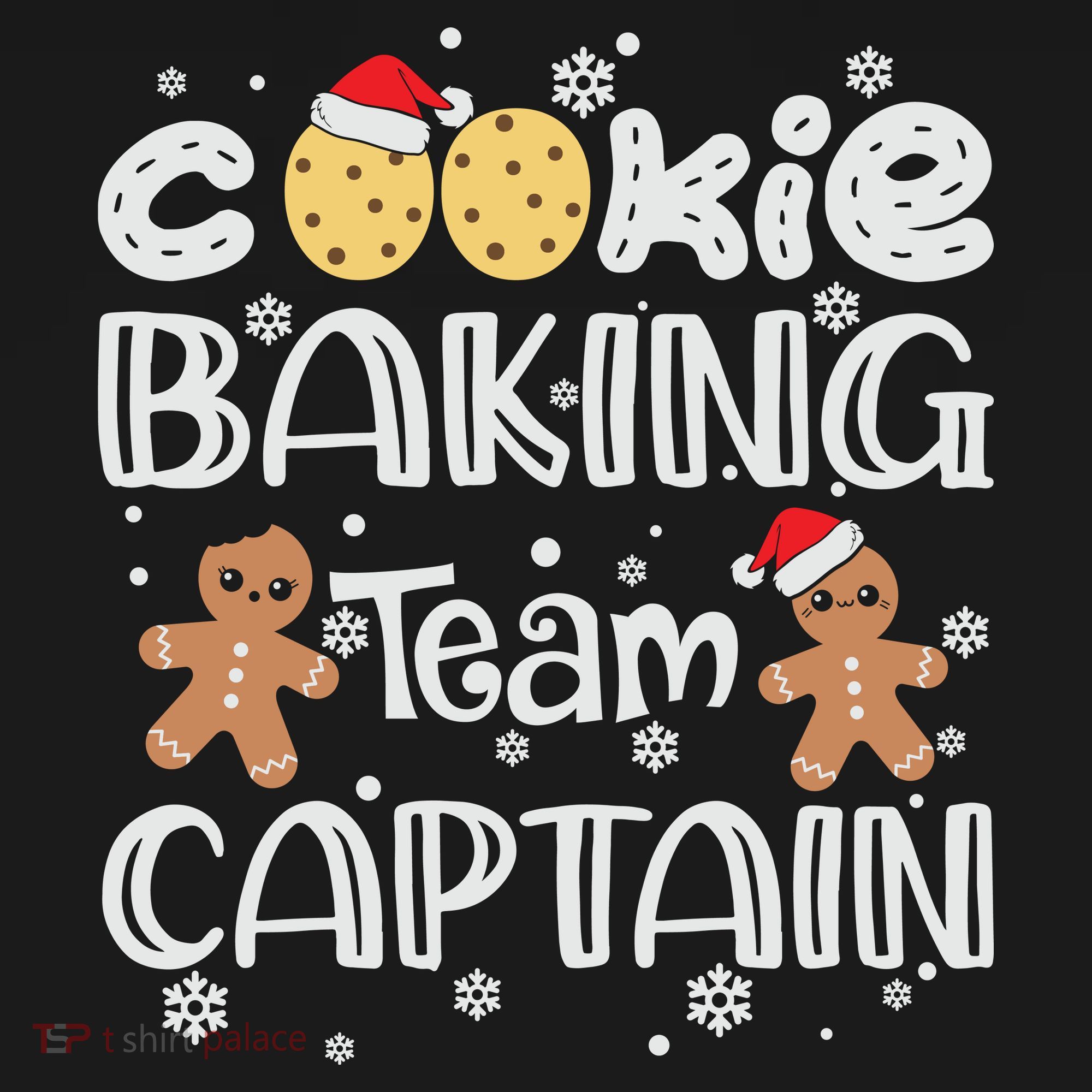 Funny Christmas Cookie Baking Team Captain Gingerbread Xmas USA-Made Doggie Bandana
