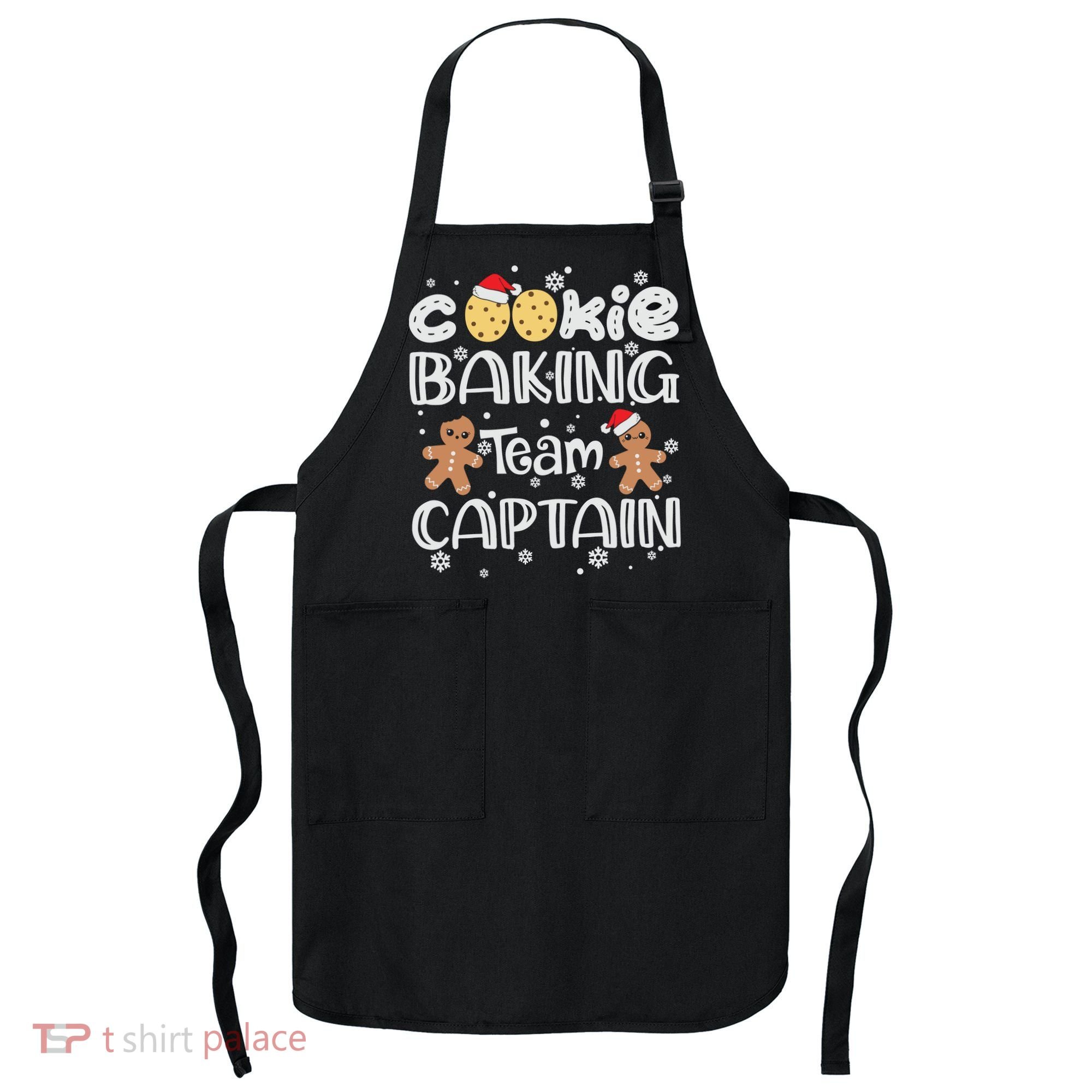 Funny Christmas Cookie Baking Team Captain Gingerbread Xmas Apron
