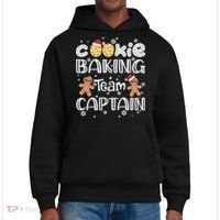 Funny Christmas Cookie Baking Team Captain Gingerbread Xmas District V.I.T. Heavyweight Hoodie thumb 0