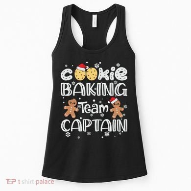 Funny Christmas Cookie Baking Team Captain Gingerbread Xmas Women's Tank Top