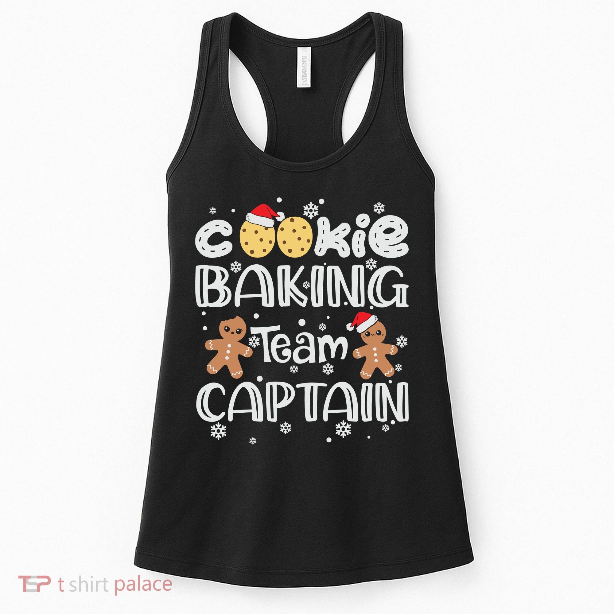 Funny Christmas Cookie Baking Team Captain Gingerbread Xmas Women's Tank Top